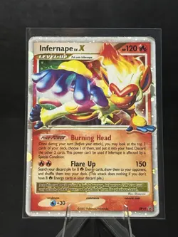 Pokemon TCG Infernape LV.X DP10 Black Star Promo 2007 Played - Image 1