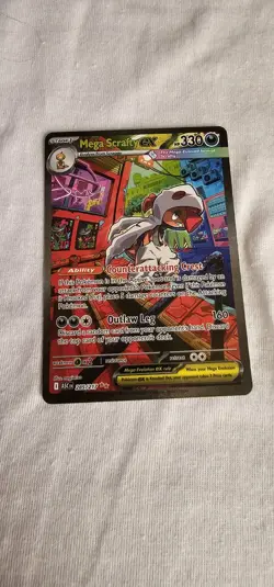 Mega Scrafty Ex 285 Full Art Ultra Rare Pokemon Beautiful Mint Condition - Image 1