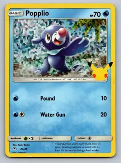 Popplio 023/025 Promo McDonald's 25th Anniversary Promos Pokemon Holo MP - Image 1