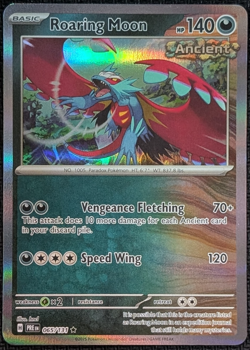 Roaring Moon 065/131 Prismatic Evolutions Ancient Holo Rare Pokemon NM - Image 1