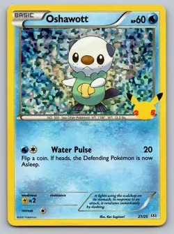 Oshawott 021/025 Promo McDonald's 25th Anniversary Promos Pokemon Holo MP - Image 1