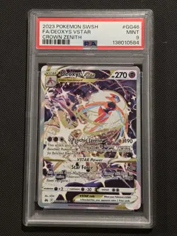 Pokemon Deoxys VSTAR GG46/GG70 Crown Zenith Full Art PSA 9 - Image 1