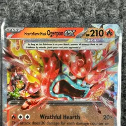 Pokemon Prismatic Evolutions Hearthflame Mask Ogerpon ex 017/131 Double Rare NM - Image 5