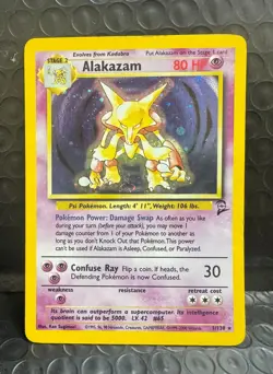 Alakazam 1/130 Base Set 2 Unlimited Holo Pokemon TCG - Image 1