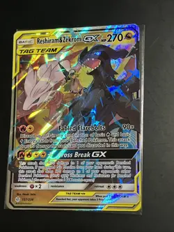 Pokemon TCG Reshiram & Zekrom GX 157/236 Cosmic Eclipse NM Fast Shipping - Image 3