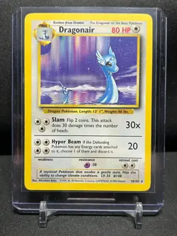 Dragonair 18/102 Rare Pokemon 1999 Unlimited Base Set MP - Image 1