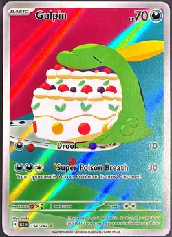 Pokemon TCG Gulpin 154/142 Illustration Rare Stellar Crown Pokemon NM - Image 2