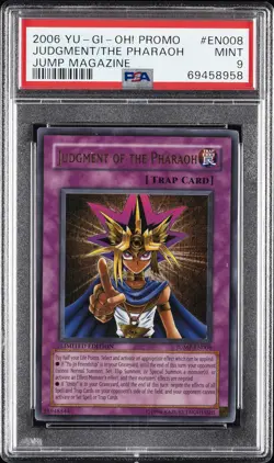 2006 YU-GI-OH! PROMO JUMP MAGAZINE #EN008 JUDGMENT OF THE PHARAOH PSA 9 - Image 1