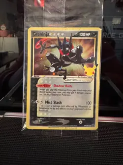 Pokemon TCG Celebrations Sealed Greninja Gold Star Promo Card SWSH144 - Image 1