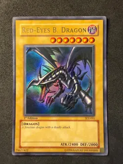 Red-Eyes Black Dragon SDJ-001 - 1st Edition - Yu-Gi-Oh - LP - Image 1