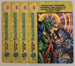 Vintage DC Comics Overpower CCG Martian Manhunter Hero + 3 Specials 10 Card Lot - Image 5