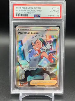 Pokemon Card - Professor Burnet TG26/TG30 Holo Silver Tempest PSA 10 GEM MINT - Image 1