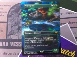MTG Polyraptor BORDERLESS Lost Caverns of Ixalan Magic Card 0012 - Image 3