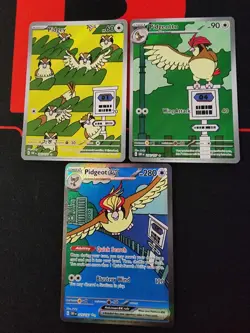 Pokemon Obsidian Flames Lot of 3 Cards - Pidgeot Ex SIR, Pidgeotto IR, Pidgey IR - Image 1