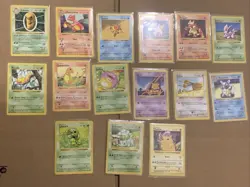 Pokemon TCG Shadowless base set - 15 Cards LP/MP - Vintage - Image 1