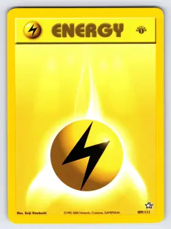 Lightning Energy 109/111 1st Edition Neo Genesis Pokemon Card Basic Energy - VLP - Image 1