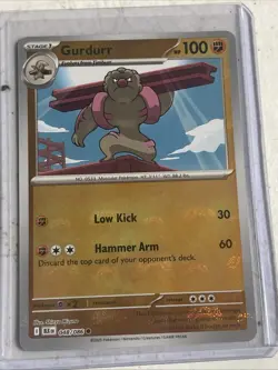 Gurdurr (Master Ball Pattern) 048/086 BLK: Black Bolt English Pokemon Card NM - Image 1