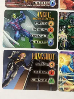 (6) 1995 MARVEL OVERPOWER COLLECTABLE CARD GAME "CHARACTER CARDS" No Doubles - Image 5