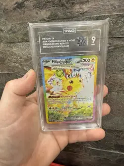 Pikachu ex 238/191 Special Illustration Surging Sparks Pokemon Card TAG 9 MINT - Image 1