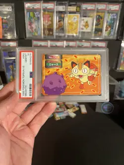 1998 Pokemon Topsun Vs Meowth Koffing Psa 10 Population 4 - Image 3