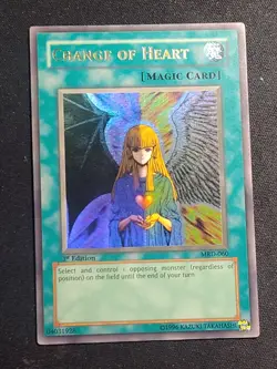 Change Of Heart 1st Edition MRD-060 Ultra Rare Vintage Yu-Gi-Oh Card Played LP - Image 1