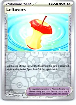 Leftovers 163/165 Uncommon 151 Pokemon Reverse Holo Near Mint - Image 1