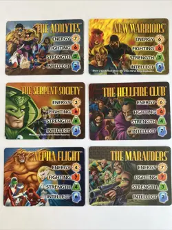 (6) 1995 MARVEL OVERPOWER COLLECTABLE CARD GAME "CHARACTER CARDS" No Doubles - Image 1