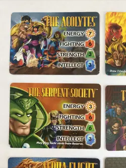(6) 1995 MARVEL OVERPOWER COLLECTABLE CARD GAME "CHARACTER CARDS" No Doubles - Image 2