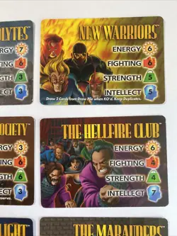 (6) 1995 MARVEL OVERPOWER COLLECTABLE CARD GAME "CHARACTER CARDS" No Doubles - Image 3