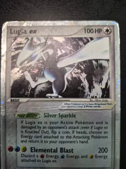 Nintendo 2005 Pokemon TCG EX Unseen Forces Lugia ex 105/115 Holo Rare - Image 2