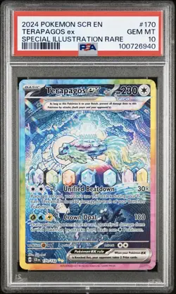 2024 Pokemon Stellar Crown - Terapagos 170/142 Special Illustration Rare PSA 10 - Image 1