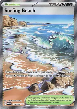 Surfing Beach - Pokemon Ultra Rare 2026 Chaos Rising 114/086 NM - Image 1
