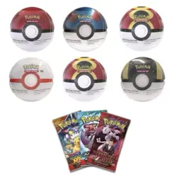 Pokemon Poke Ball Tin Lot of 6 (G25) SEALED Booster Packs 📦 FAST SHIP - Image 1