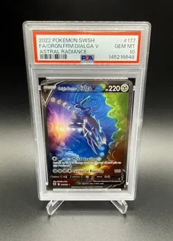 2022 POKEMON SWSH #177 FA/ORGN.FRM.DIALGA V ASTRAL RADIANCE PSA 10 - Image 1