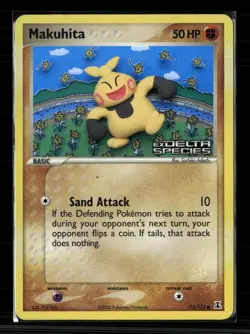 Pokemon 2005 EX Delta Species Makuhita Reverse Holo #75/113 - Image 1
