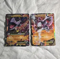 Pokemon TCG Aerodactyl-EX & M Aerodactyl-EX Holo 2-Card Lot XY 79/108 92/108 - Image 1