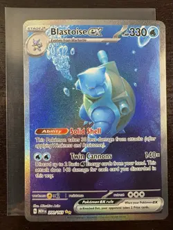 Pokemon TCG Blastoise ex 200/165 Scarlet Violet 151 Special Illustration Rare - Image 1
