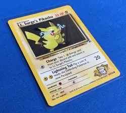Lt. Surge's Pikachu 1st Edition 81/132 Gym Heroes Non Holo Pokemon Rare WOTC - Image 4