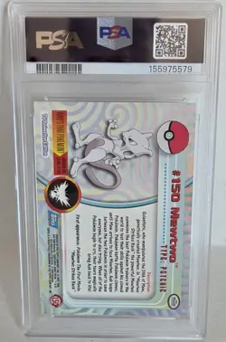 2000 Topps Pokemon TV Animation Series 3 PSA 6 #150 Mewtwo Pop 9 - Image 2