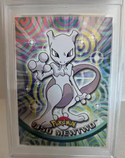 2000 Topps Pokemon TV Animation Series 3 PSA 6 #150 Mewtwo Pop 9 - Image 3