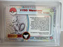 2000 Topps Pokemon TV Animation Series 3 PSA 6 #150 Mewtwo Pop 9 - Image 4