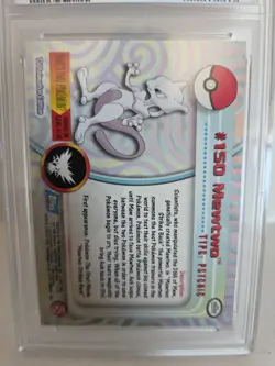 2000 Topps Pokemon TV Animation Series 3 PSA 6 #150 Mewtwo Pop 9 - Image 5