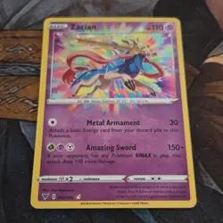 Pokemon Zacian Amazing Rare Holo 082/185 Vivid Voltage Basic 110 HP 2020 EN - Image 1