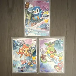 Pokemon TCG MEP 2016 3-Card Lot Piplup/Chimchar/Turtwig Basic Promo Cards - Image 1