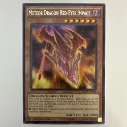Yu-Gi-Oh! Meteor Dragon Red-Eyes Impact INOV-EN028 Rare Foil 1st Ed LP - Image 1