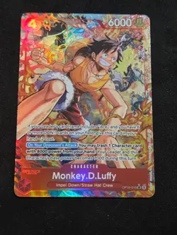 One Piece The Time of Battle Monkey D Luffy OP16-015 Alternate Alt Art NM - Image 1