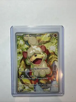 Pokemon TCG Twilight Masquerade Hisuian Growlithe Illustration Card 181/167 - Image 1