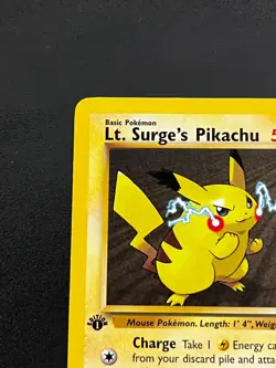 Lt. Surge's Pikachu 081/132 - Gym Heroes Regular 1st Edition Pokemon TCG Card NM - Image 5