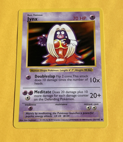 Jynx 31/102 Shadowless 1999 Pokemon Card Lightly Played LP Base Set - Image 2