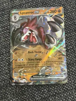 Lycanroc ex 117/193 Paldea Evolved (PAL) NM Double Rare Pokemon Card - Image 1